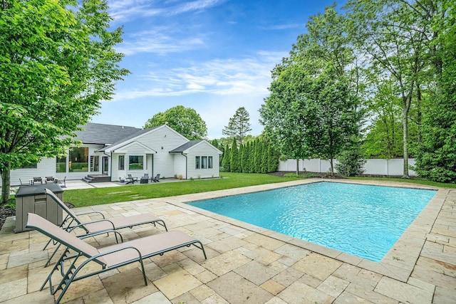 57 Varsity Blvd, East Setauket, NY 11733 - view of swimming pool featuring a patio and entry steps