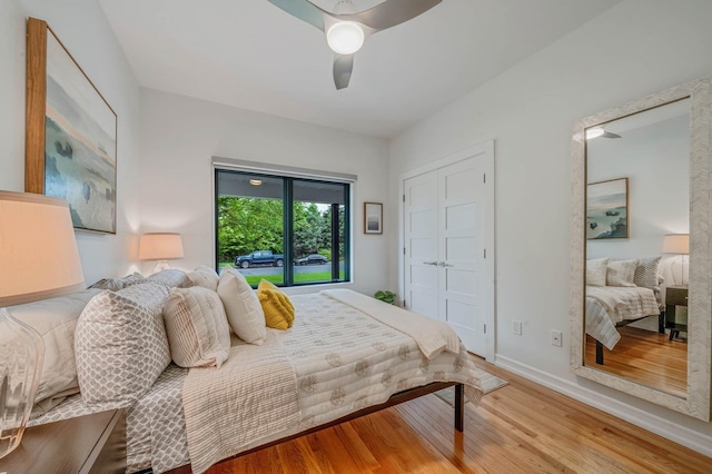 57 Varsity Blvd, East Setauket, NY 11733 - bedroom featuring wood finished floors, baseboards, and ceiling fan