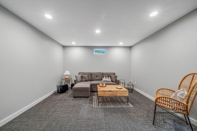 57 Varsity Blvd, East Setauket, NY 11733 - living room featuring recessed lighting, carpet, and baseboards