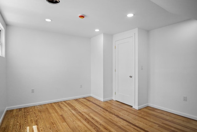 7 Lake St, Monticello, NY 12701 - spare room featuring baseboards, light wood finished floors, and recessed lighting