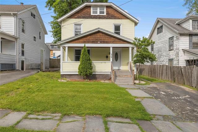 39 Pine St, Kingston, NY 12401 - american foursquare style home featuring a porch