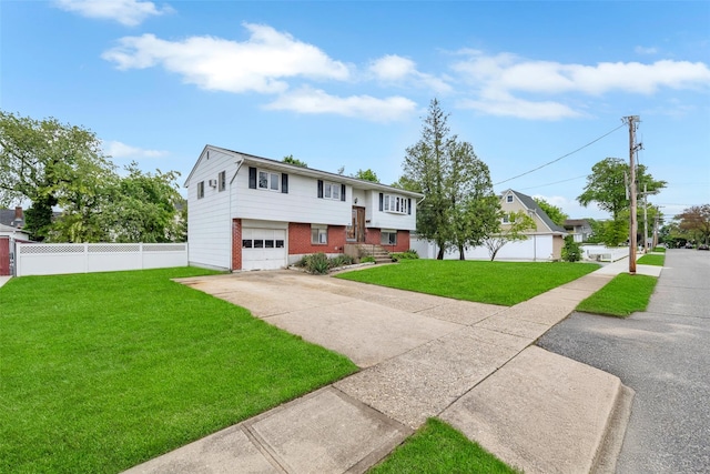 65 Cedar Ct, Copiague, NY 11726 - view of front of property with brick siding, driveway, and a garage