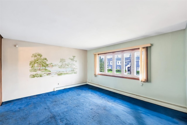 65 Cedar Ct, Copiague, NY 11726 - unfurnished room with carpet and a baseboard radiator