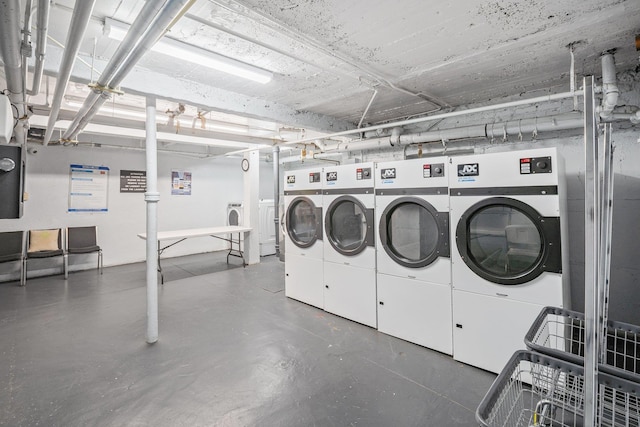 35-05 72nd St Unit 6F, Jackson Heights, NY 11372 - shared laundry featuring washing machine and dryer