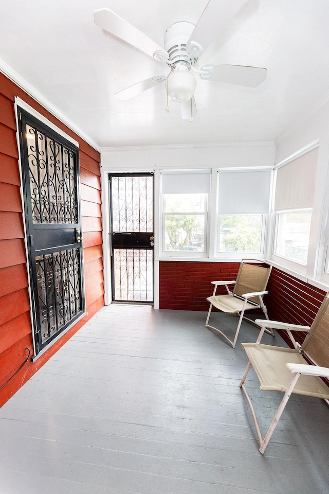 426 N High St, Mount Vernon, NY 10552 - sunroom featuring a ceiling fan