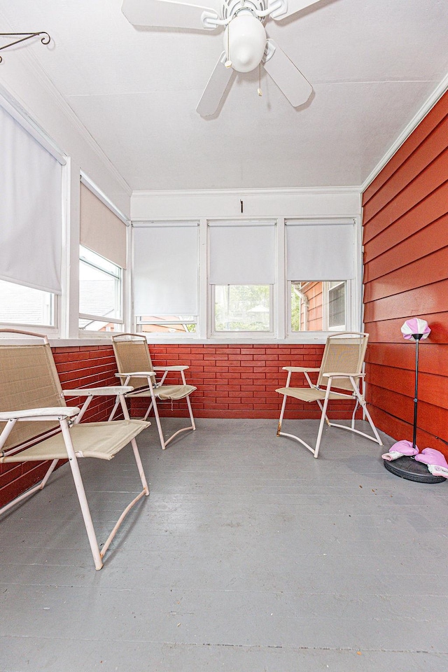 426 N High St, Mount Vernon, NY 10552 - sunroom with ceiling fan