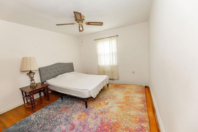 426 N High St, Mount Vernon, NY 10552 - bedroom with wood finished floors, baseboards, and a ceiling fan