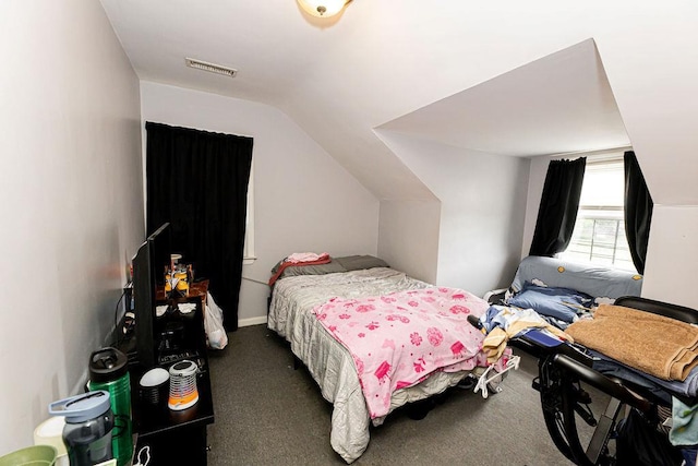 426 N High St, Mount Vernon, NY 10552 - carpeted bedroom featuring vaulted ceiling