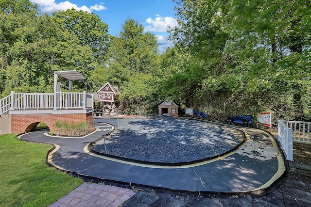 38 Cottontail Rd, Melville, NY 11747 - view of pool with an outdoor structure