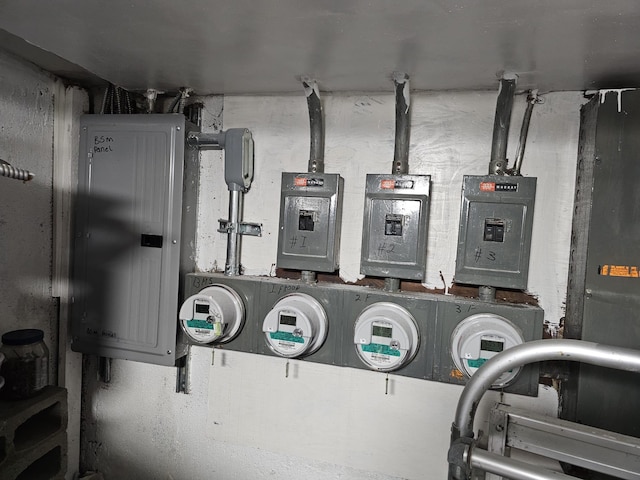5824 Van Cleef St, Corona, NY 11368 - utility room featuring electric meter and electric panel