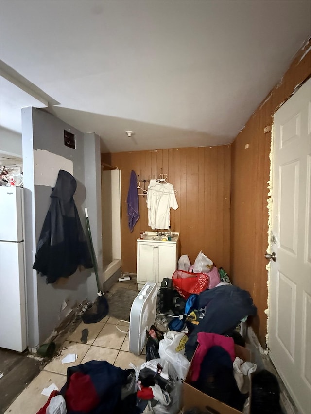 328 Brentwood Pkwy, Brentwood, NY 11717 - miscellaneous room featuring wood walls