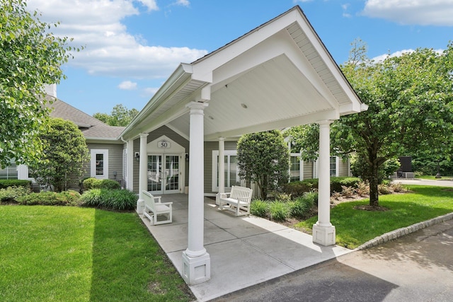200 Woodcrest Ln Unit 202, Mount Kisco, NY 10549 - view of patio / terrace with french doors