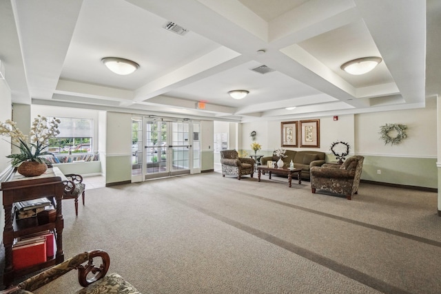 200 Woodcrest Ln Unit 202, Mount Kisco, NY 10549 - common area featuring beam ceiling and coffered ceiling