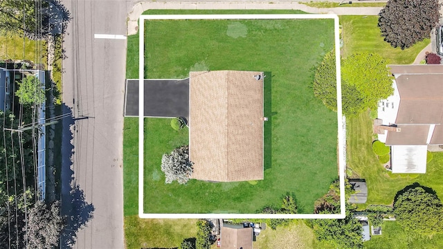 71 Cinnamon St, Central Islip, NY 11722 - aerial view of property and surrounding area featuring property boundaries highlighted