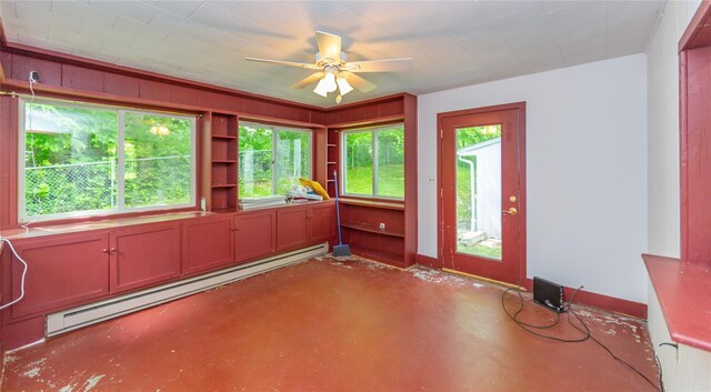 42 Harmony Rd, Pawling, NY 12564 - unfurnished sunroom with a baseboard heating unit
