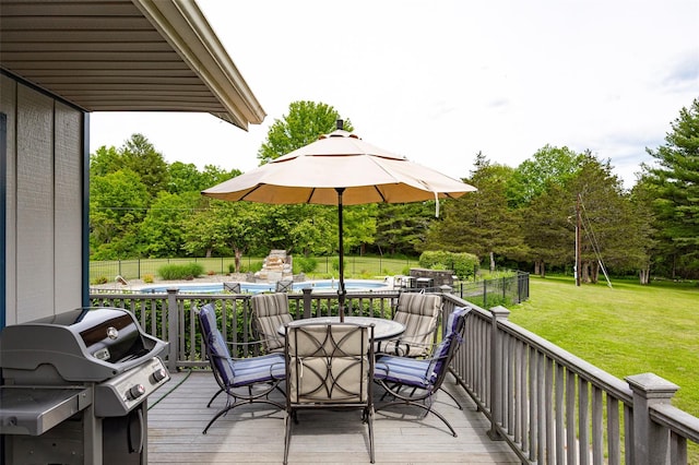 129 Clinton Corners Rd, Salt Point, NY 12578 - deck with a grill, outdoor dining area, and view of wooded area
