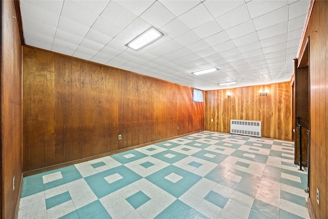 150-44 23rd Ave, Whitestone, NY 11357 - finished below grade area featuring radiator and wood walls