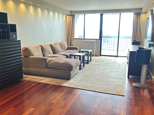 ONE Bay Club Dr Unit 18S, Bayside, NY 11360 - living area featuring wood finished floors