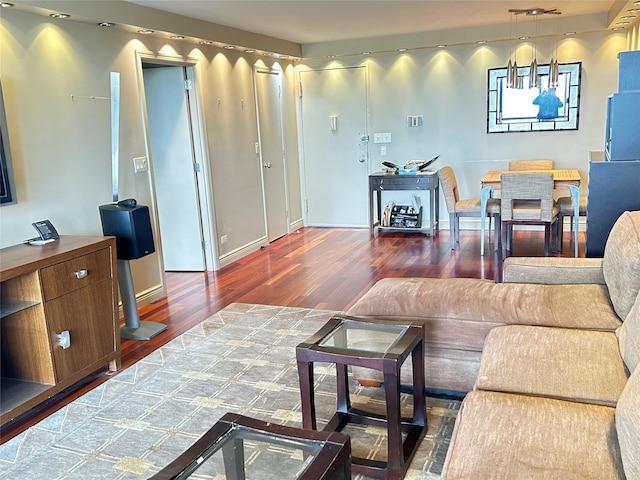 ONE Bay Club Dr Unit 18S, Bayside, NY 11360 - living area with wood finished floors and baseboards