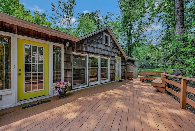 10 Maple Ave, Setauket, NY 11733 - view of wooden deck
