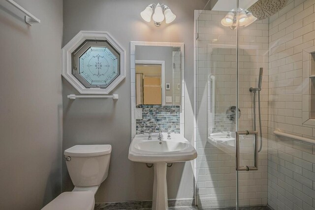 10 Maple Ave, Setauket, NY 11733 - bathroom with toilet and a shower stall