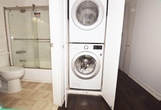 206-07 Lori Dr Unit 60M, Bayside, NY 11360 - washroom featuring estacked washer and dryer