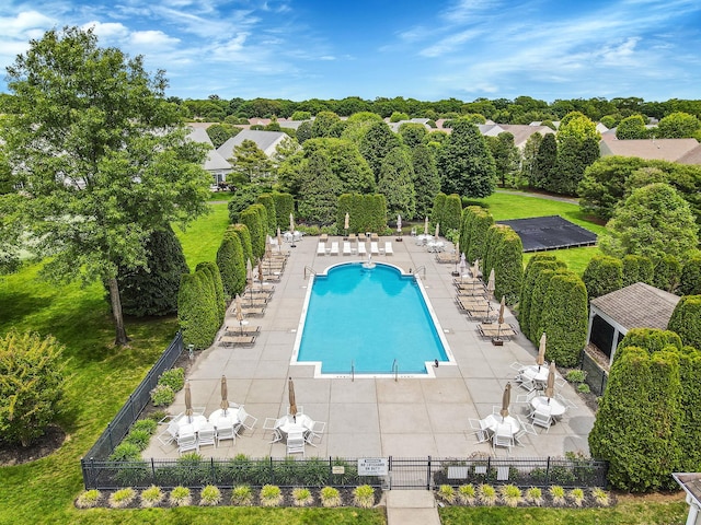 105 Louden Loop, Mount Sinai, NY 11766 - community pool featuring view of wooded area and a patio
