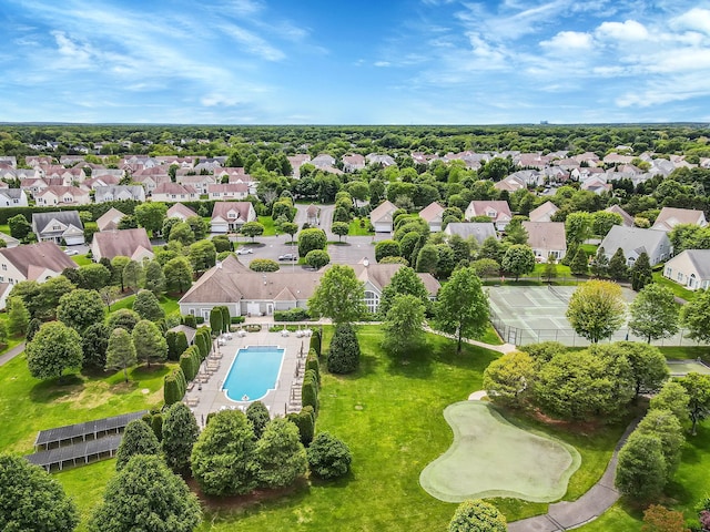 105 Louden Loop, Mount Sinai, NY 11766 - aerial perspective of suburban area with a pool area