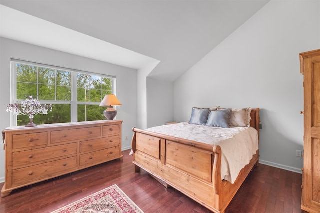 1 Country Club Dr, Middletown, NY 10940 - bedroom featuring dark wood-style flooring, baseboards, and vaulted ceiling