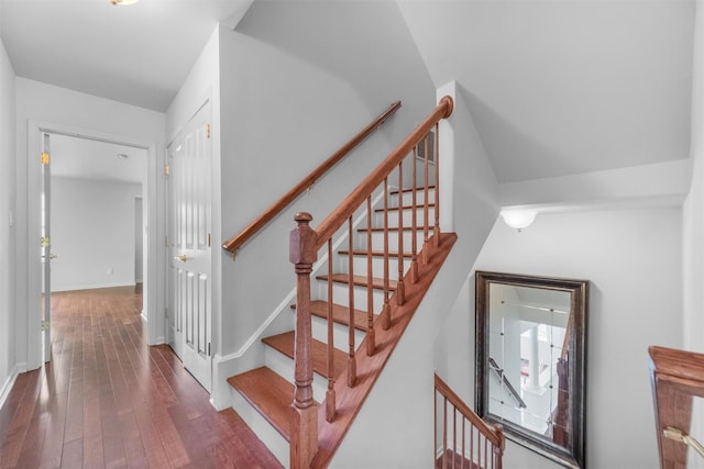 1 Country Club Dr, Middletown, NY 10940 - staircase featuring hardwood / wood-style floors and baseboards