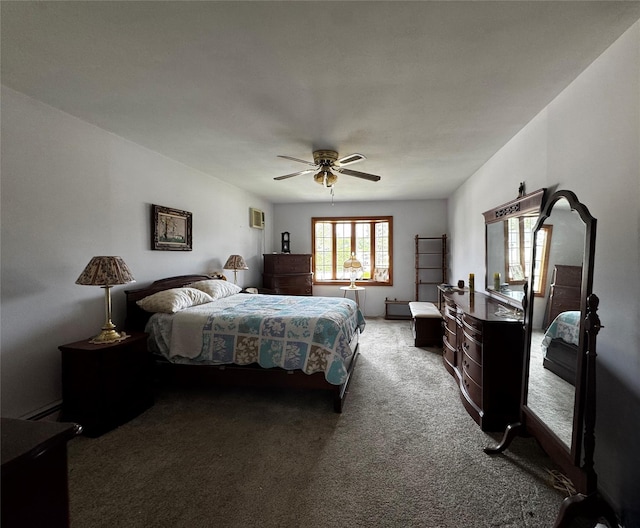 4 Susan Ct, Deer Park, NY 11729 - carpeted bedroom with a baseboard radiator and ceiling fan