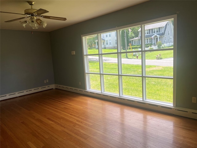 1 Hillside Ave, Haverstraw, NY 10927 - empty room featuring wood finished floors and ceiling fan