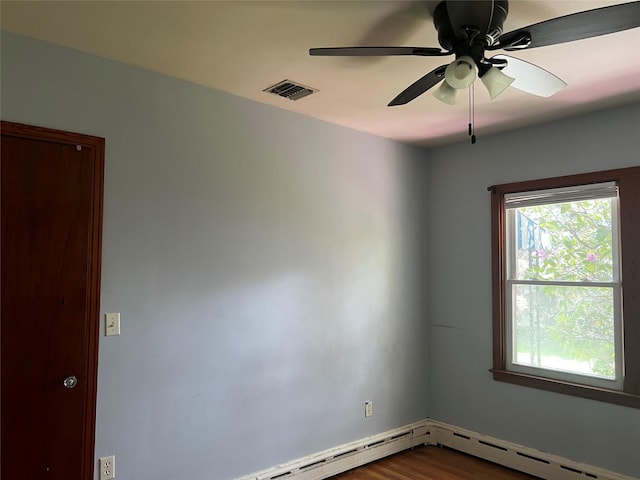 1 Hillside Ave, Haverstraw, NY 10927 - spare room featuring dark wood-style flooring and ceiling fan