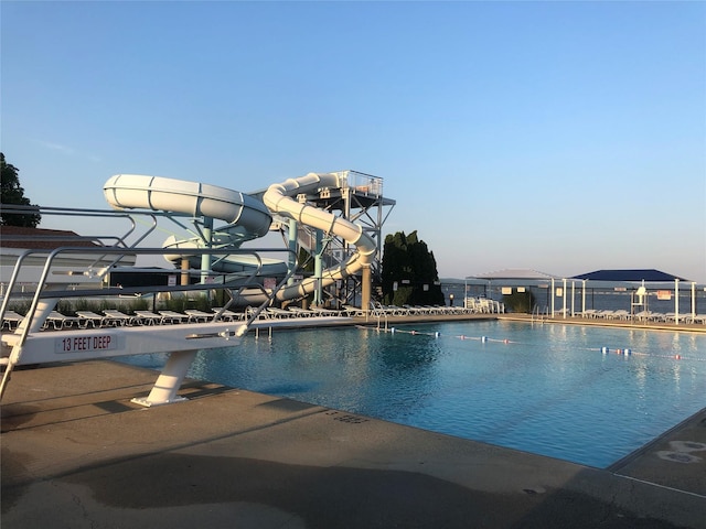 1 Hillside Ave, Haverstraw, NY 10927 - community pool featuring a water slide