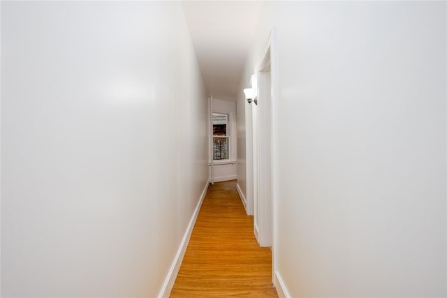 3496 Fort Independence St, Bronx, NY 10463 - corridor with light wood-style flooring and baseboards