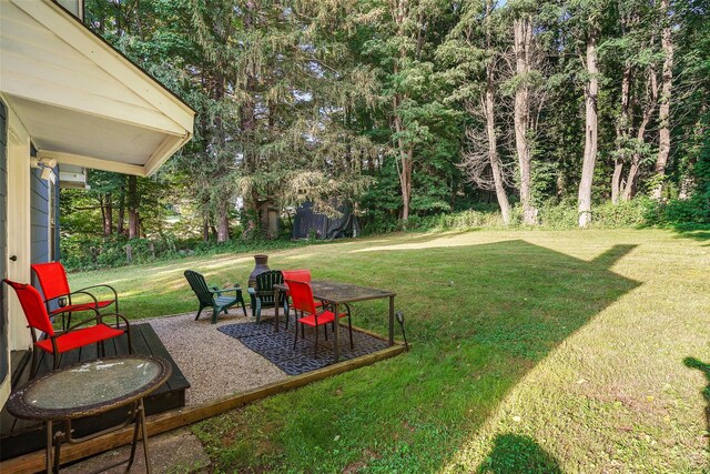 6 Gardner Hollow Rd, Poughquag, NY 12570 - view of green lawn featuring a patio