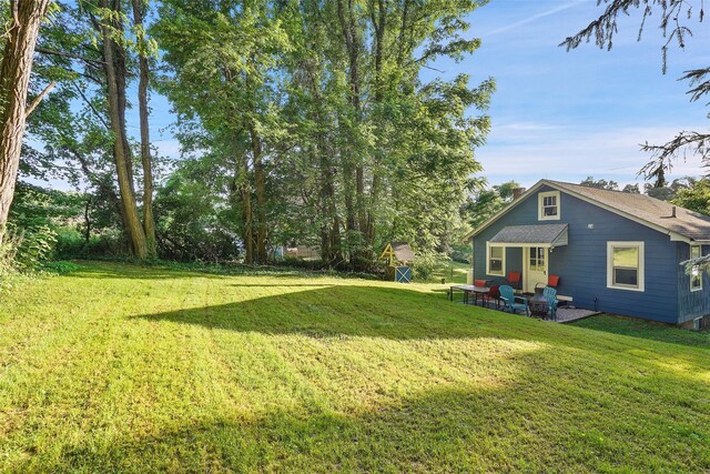 6 Gardner Hollow Rd, Poughquag, NY 12570 - view of green lawn featuring a patio area