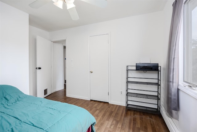 112 Middle Island Blvd, Middle Island, NY 11953 - bedroom featuring wood finished floors and a ceiling fan