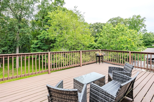 112 Middle Island Blvd, Middle Island, NY 11953 - view of wooden deck