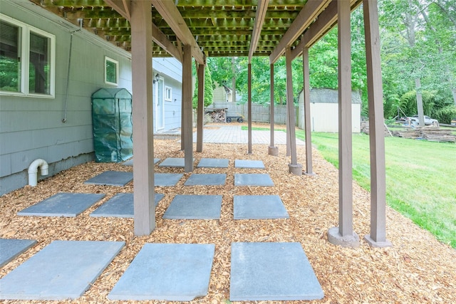 112 Middle Island Blvd, Middle Island, NY 11953 - view of patio with a shed