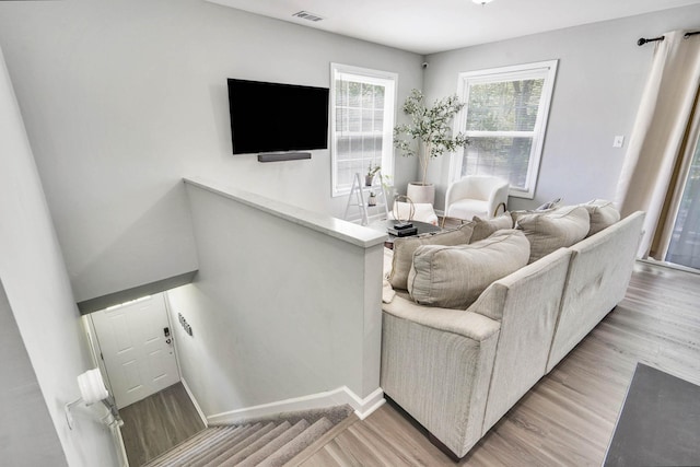 120 Fairview Cir Unit 120, Middle Island, NY 11953 - living area with light wood-type flooring and baseboards