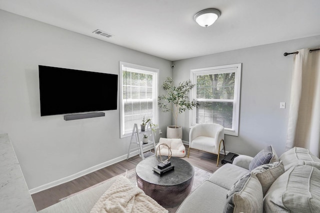 120 Fairview Cir Unit 120, Middle Island, NY 11953 - living area with wood finished floors and baseboards