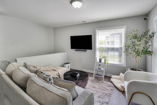 120 Fairview Cir Unit 120, Middle Island, NY 11953 - living area featuring wood finished floors and baseboards