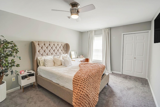 120 Fairview Cir Unit 120, Middle Island, NY 11953 - bedroom with light carpet, a ceiling fan, and baseboards