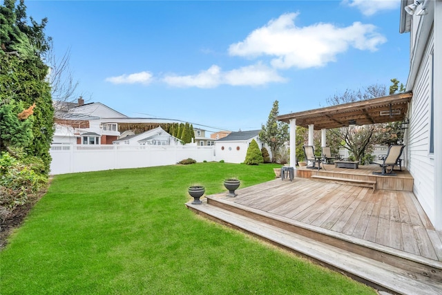 2193 Post St, East Meadow, NY 11554 - view of yard featuring a deck and an outbuilding