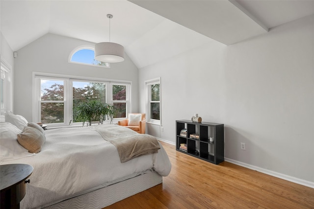 755 Webster Ave, New Rochelle, NY 10804 - bedroom featuring vaulted ceiling, wood finished floors, and baseboards