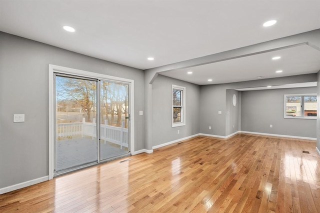 945 Homestead Ave, Maybrook, NY 12543 - empty room featuring light wood-type flooring, recessed lighting, and baseboards