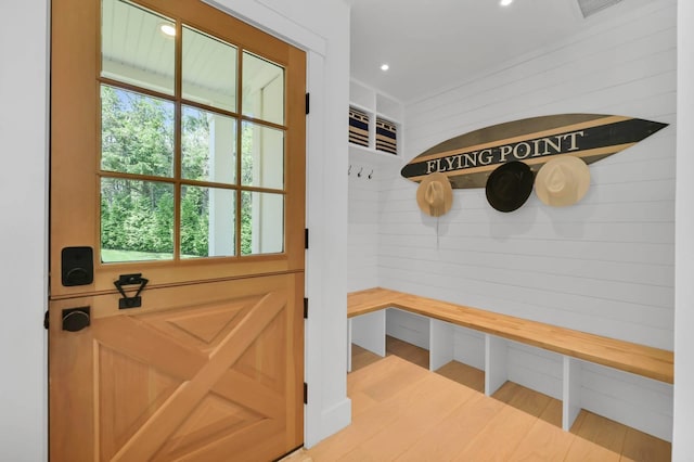 2 Longview Rd, Southampton, NY 11968 - mudroom with plenty of natural light, recessed lighting, and wood finished floors