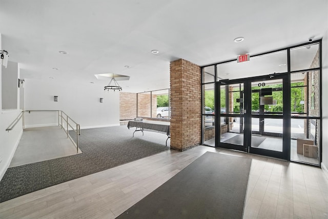 60 Barker St Unit 417, Mount Kisco, NY 10549 - community lobby with a wall of windows and recessed lighting