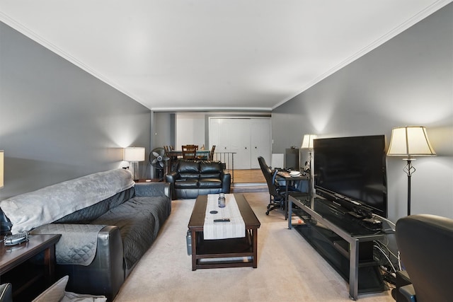 60 Barker St Unit 417, Mount Kisco, NY 10549 - living area with crown molding and light colored carpet